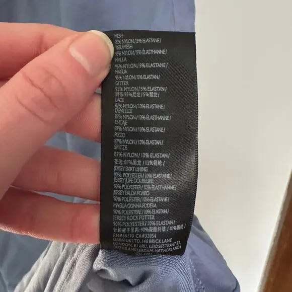 NWT Urban Outfitters Modern Love Blue Corset Dress - Picture 9 of 10